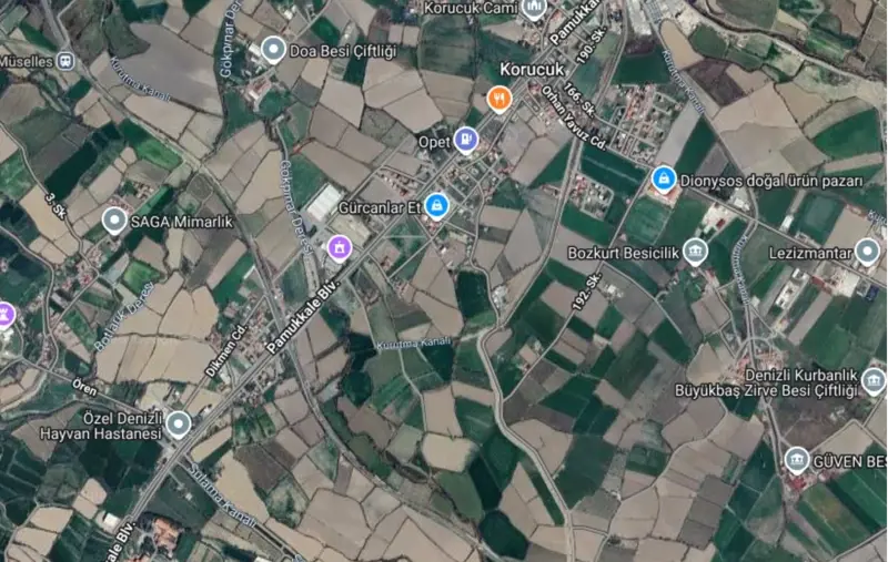 Ana Cadde Üzerinde, Denizli, Korucuk, Tarla — fotoğraf 1