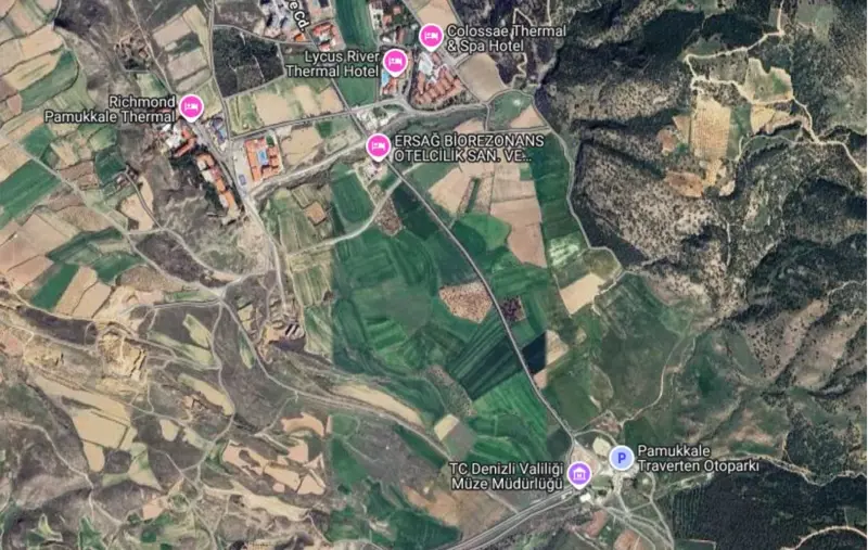 Ana Cadde Üzerinde, Denizli, Pamukkale, Satılık, Tarla — fotoğraf 1
