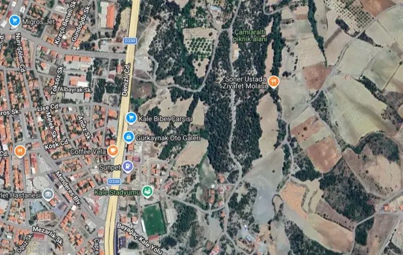 Ana Cadde Üzerinde, Denizli, Kale, Satılık, Tarla — fotoğraf 2