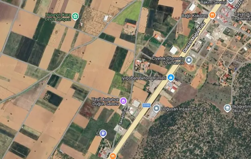 Ana Cadde Üzerinde, Denizli, Tavas, Satılık, Tarla — fotoğraf 2