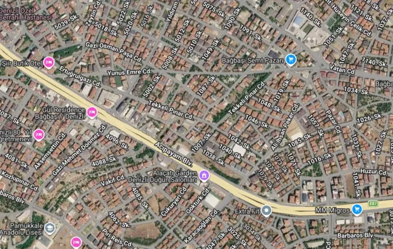 Ana Cadde Üzerinde, Denizli, Pamukkale, Satılık, Arsa — fotoğraf 2