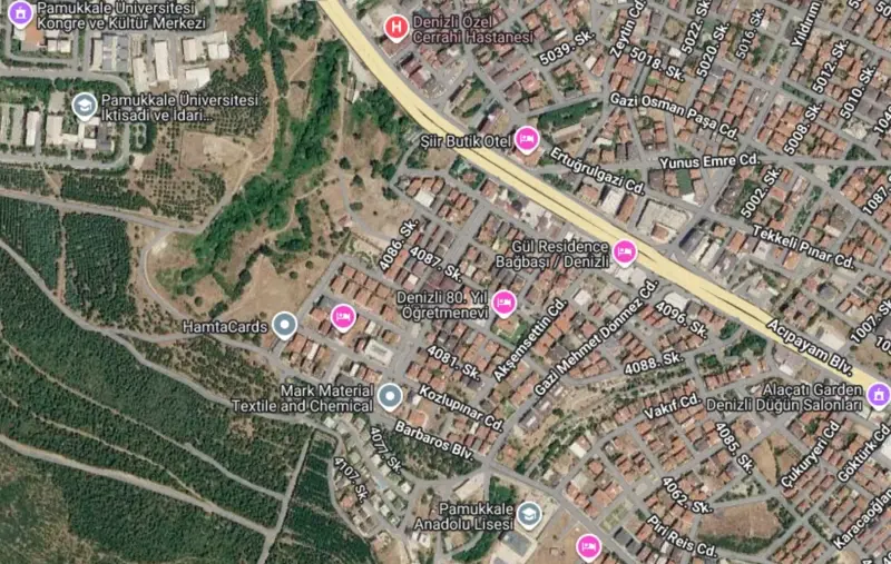 Ana Cadde Üzerinde, Denizli, Pamukkale, Satılık, Arsa — fotoğraf 2