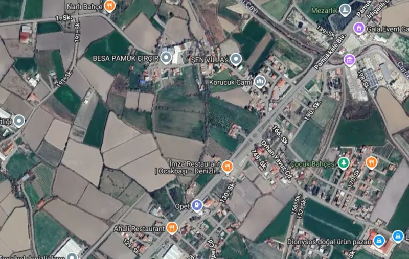 Ana Cadde Üzerinde, Denizli, Pamukkale, Satılık, Arsa — fotoğraf 2